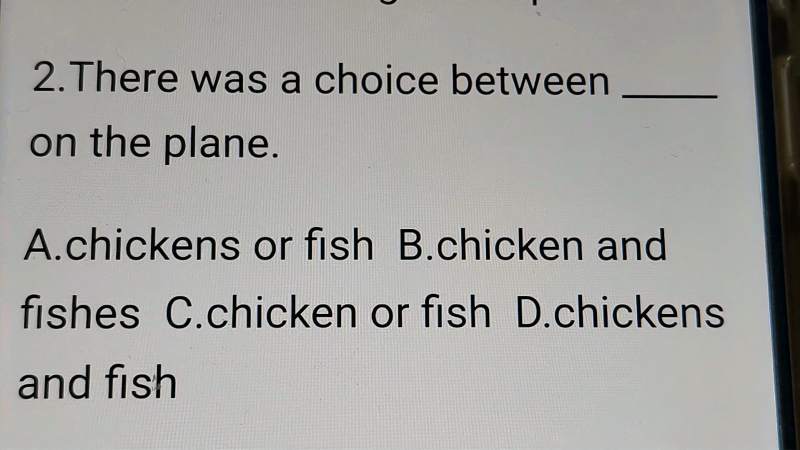 中考英语易错题,fish和chicken,可数名词还是不可数名词呢?