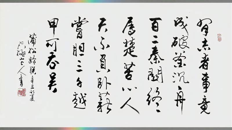 书法欣赏 行书 有志者 事竟成 破釜沉舟 百二秦关终属楚,文化,艺术,好看视频