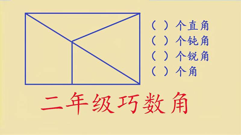 二年级数学“巧数角”,快速数出图中的基本角,如何引导孩子?,教育,在线教育,好看视频