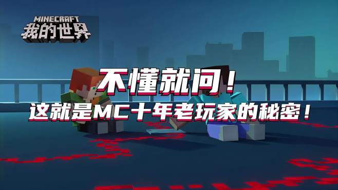 [图]我的世界：不懂就问！这就是MC十年老玩家的秘密！