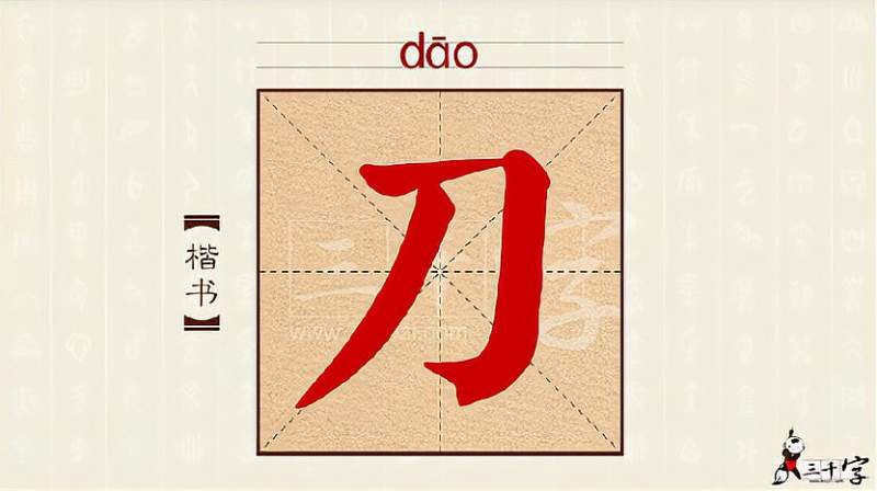 「幼儿学汉字必藏」中国汉字的演变过程之中华字课-刀,母婴育儿,早期教育,好看视频