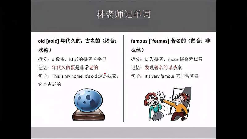 怎样记住英语单词old古老的、famous著名的,深圳五年级英语,教育,在线教育,好看视频