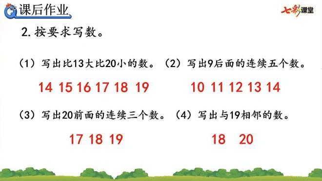 [图]70.人教版一年级数学上册6.2认识数位写数课后作业