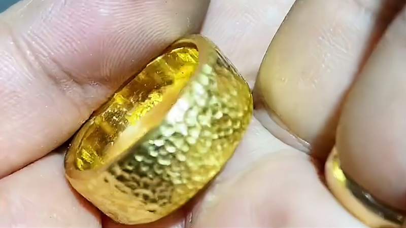 锤纹金戒指，比繁杂的纹样还要好看，给手艺人一个赞吧,文化,艺术,好看视频