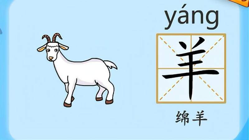 亲宝识字：学习汉字羊的拼音组词笔画笔顺写法,母婴育儿,早期教育,好看视频