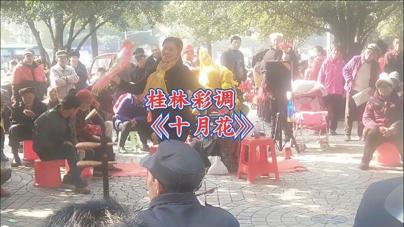 中午好送上桂林彩调十月花流传千古百听不厌