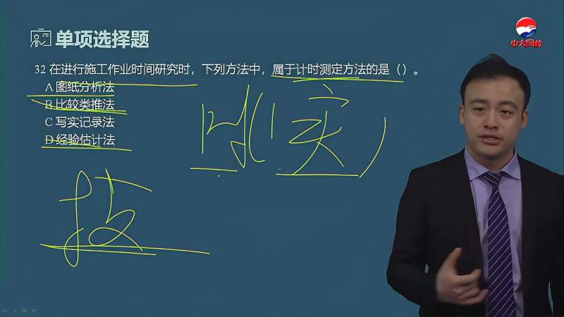 一级建造师 一建-知识点:拟定施工作业的定额时间,教育,资格考试,好看视频