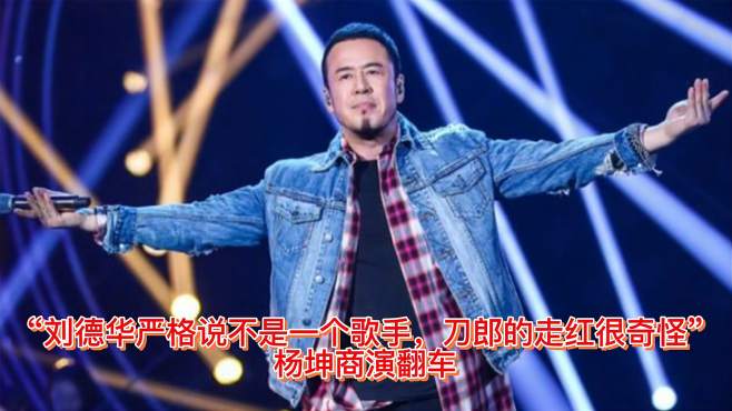 "刘德华严格说不是一个歌手,刀郎的走红很奇怪,杨坤商演翻车