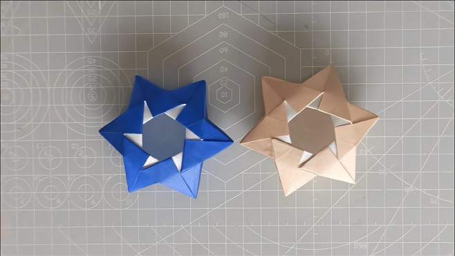 颜值与实力担当简单又漂亮的六芒星盒子折纸视频教程