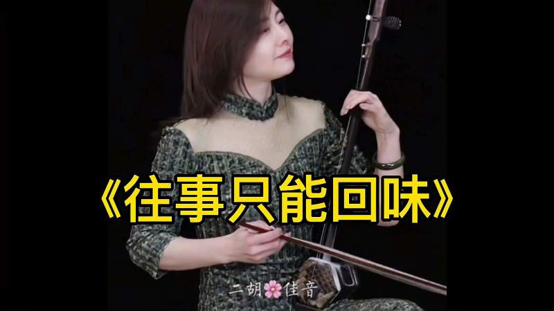 美女佳音二胡演奏往事只能回味人美技艺精湛好听