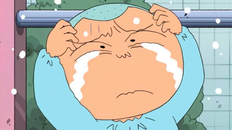 蜡笔小新阿呆想要帅气的石头正男却想不出来快急哭了