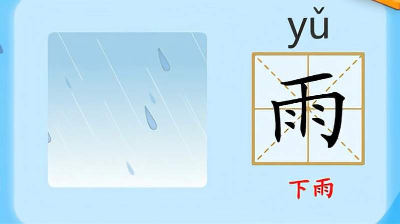 亲宝识字:学习汉字雨的拼音组词笔画笔顺写法,母婴育儿,早期教育,好看视频
