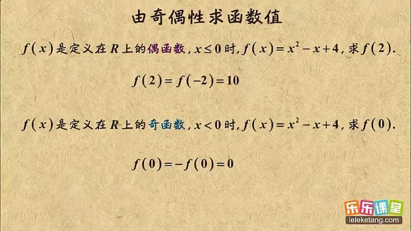 高中数学常考小题 由函数奇偶性求函数值 教育 在线教育 好看视频