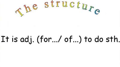 it is adj to do sth 句型总结