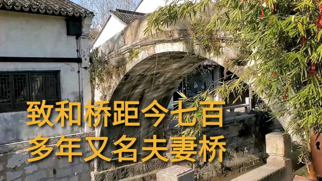 最美周边游之枫泾古镇3:致和桥距今七百多年又名夫妻桥