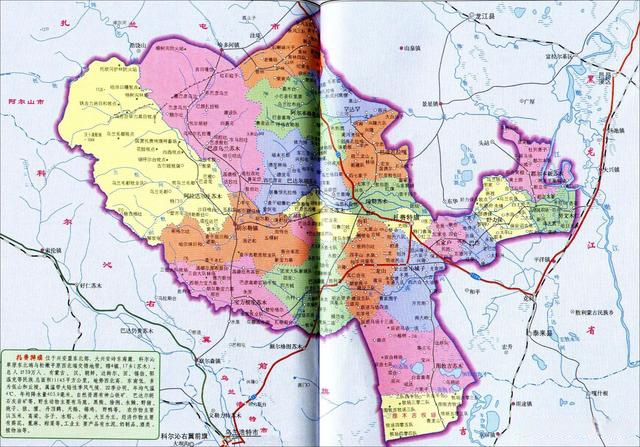 科尔沁右翼前旗地图图片