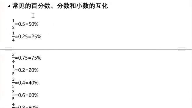 [图]小升初名校冲刺必备考点：常见的百分数、分数和小数的互化