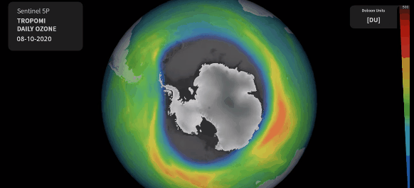 直面环境威胁!2020年,南极上空的臭氧空洞变得更深更广了