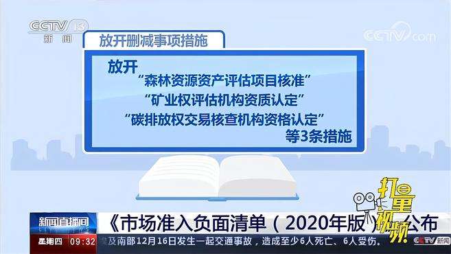 [图]重磅！《市场准入负面清单（2020年版）》公布｜新闻直播间