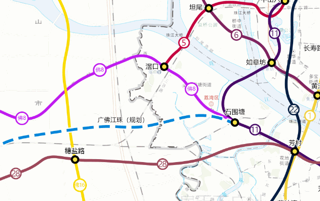 佛山16号线地铁线路图图片