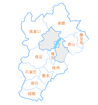 河北省地图轮廓图片