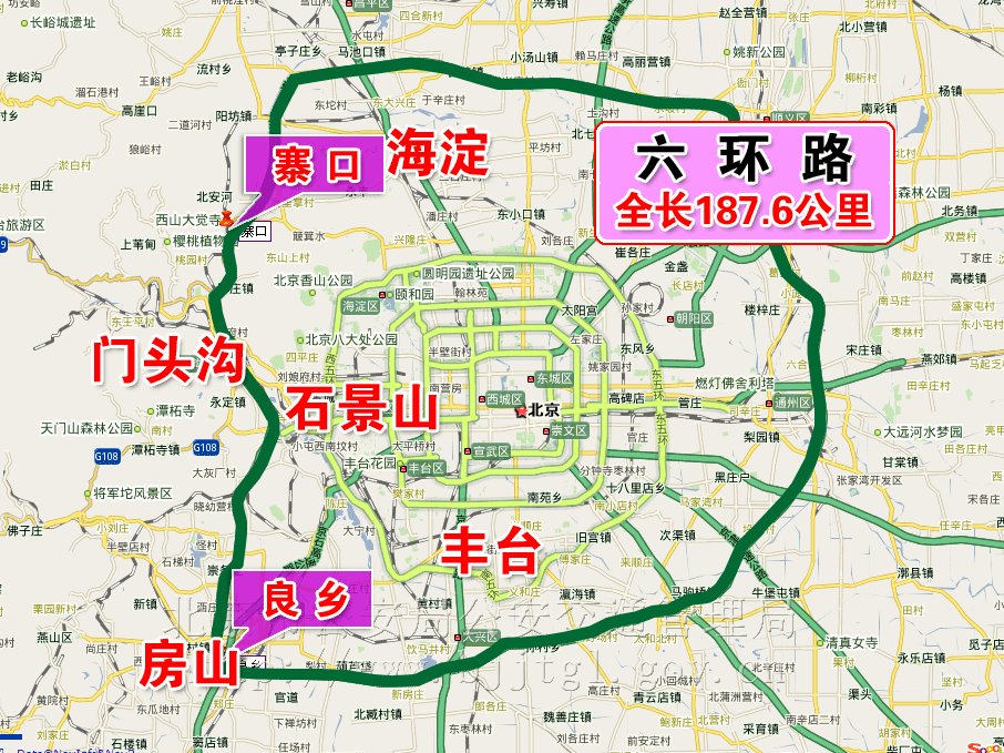 北京七环路线路图图片