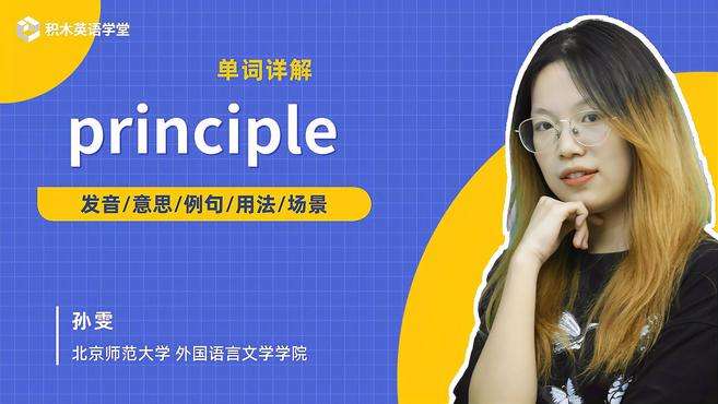 [图]principle-单词讲解（发音 意思 例句 用法 短语）