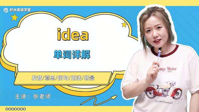 [图]idea-单词讲解（发音 意思 例句 用法）