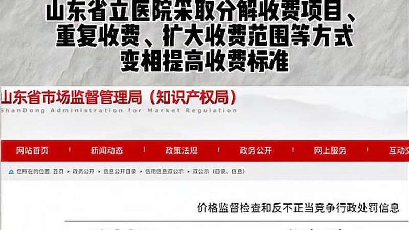 山东省立医院违反价格法被处罚没款265万元,科技,机械,好看视频