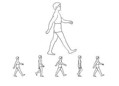 人体绘画素材行走图片