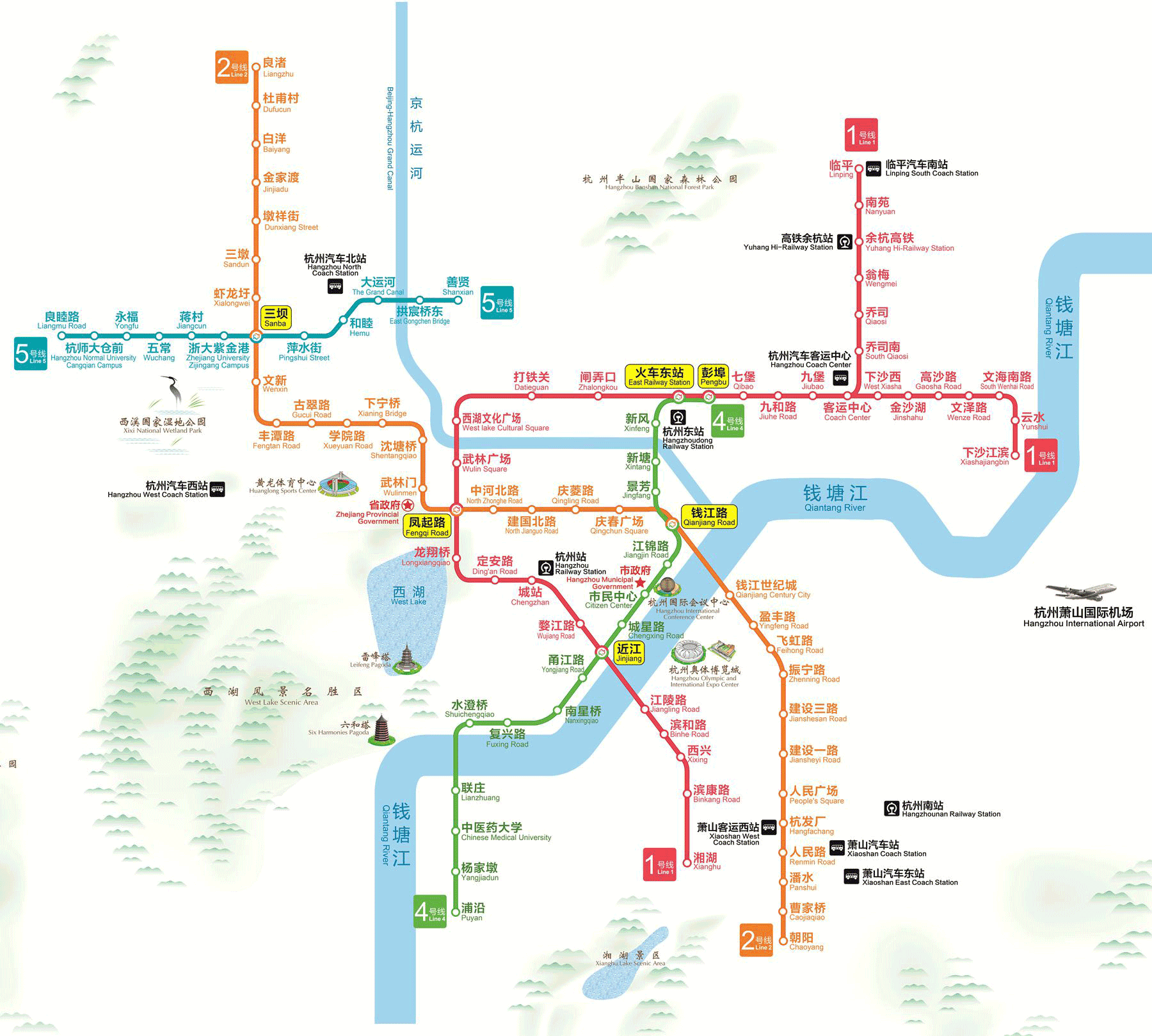 杭州地铁16条线路图图片