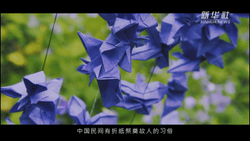 折纸紫金草 愿中国安!世界安!