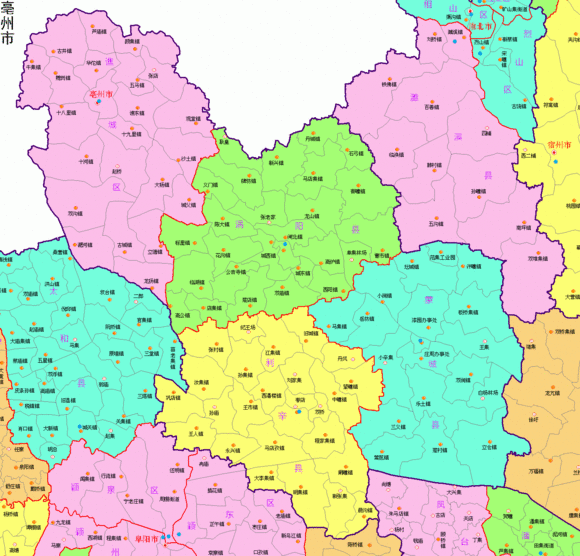 亳州市最新行政区划1区3县的经济人口和地理位置如何